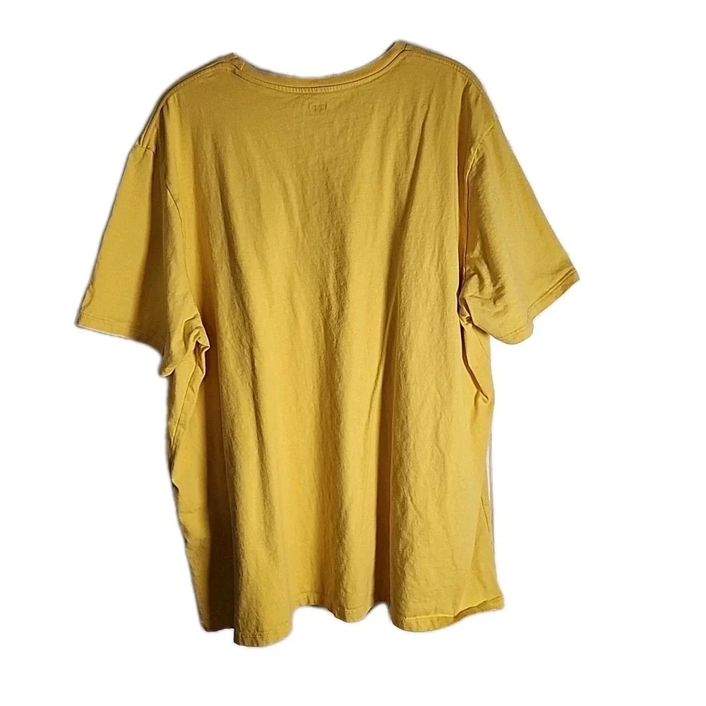VTG Y2K Levi's 3XL 100% Cotton YELLOW Multicolor Logo Box Tee Short Sleeve Retro